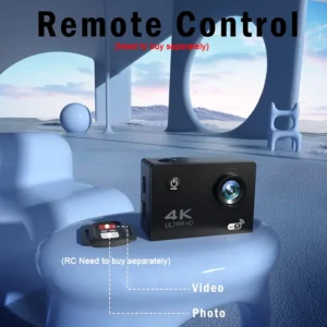 4K Waterproof Action Camera with WiFi & 140° Wide-Angle Lens 3