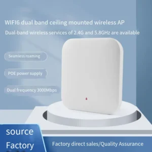 WiFi 6 Dual-Band Ceiling Wireless Access Point with Long-Range Wireless Bridge and PoE Support 3
