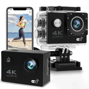 4K Waterproof Action Camera with WiFi & 140° Wide-Angle Lens 1