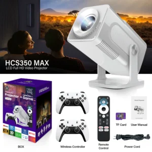 Portable HD Video Retro Game Console with Wireless Gamepad and 3D Home Theater Projection 3