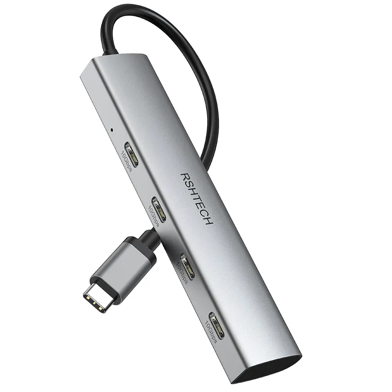 4-in-1 USB-C Type-C 3.2 Gen2 Hub with 4 Ports – 10Gbps USB Hub