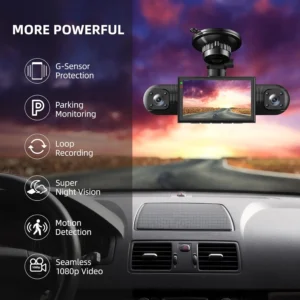 360° 4-Channel Dash Camera with Night Vision & Parking Mode 3