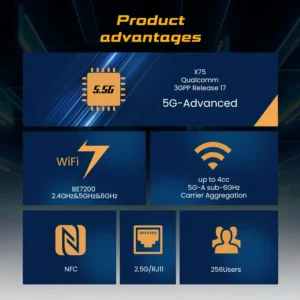 CPE WiFi 7 Dual-Band BE7200 Home Mesh Router with NFC, VoLTE, VoIP, VPN, and Network Lock Support 2