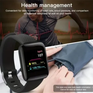 Smart Watch for Men and Women – Waterproof Heart Rate Tracker, Blood Pressure & Oxygen Monitor 2